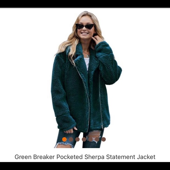 Green Sherpa Jacket - Picture 2 of 2